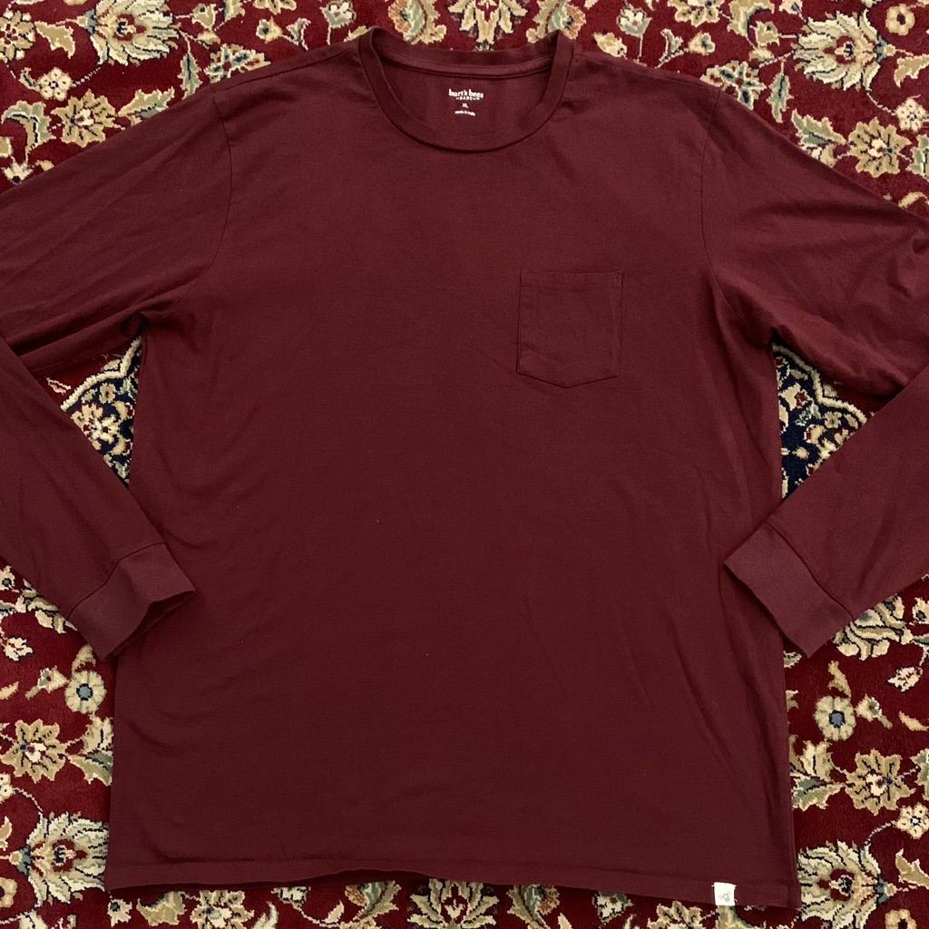 Burt’s Bees Ls Cranberry Cotton Blend Jersey